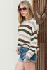 Hollowed light weight drop shoulder knit sweater