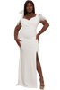 Mesh Tulle Shoulder Plus Size Maxi Dress