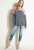 PLUS SOLID WAFFLE COLORBLOCK TOP