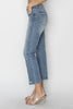 RISEN Full Size High Waist Distressed Cropped Jeans