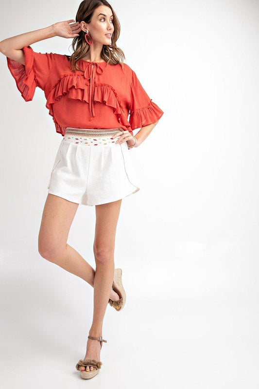 Elevated Comfort High Rise Waist Shorts