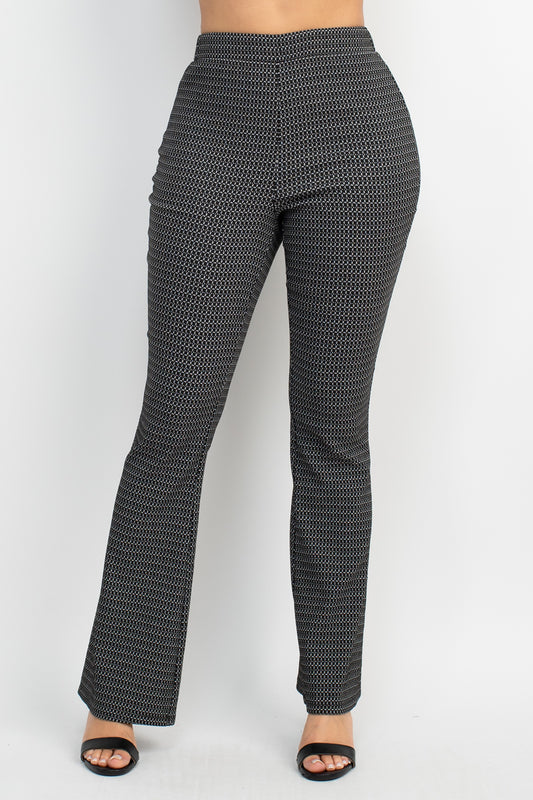 Plaid Perfection Fitted Flare Leg Pants