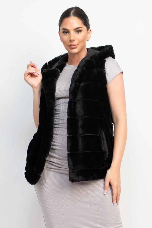 Luxe Comfort Faux Fur Collared Vest